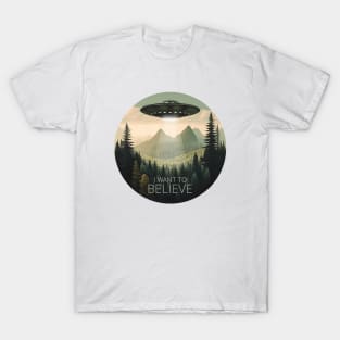 UFO UAP I want to believe T-Shirt